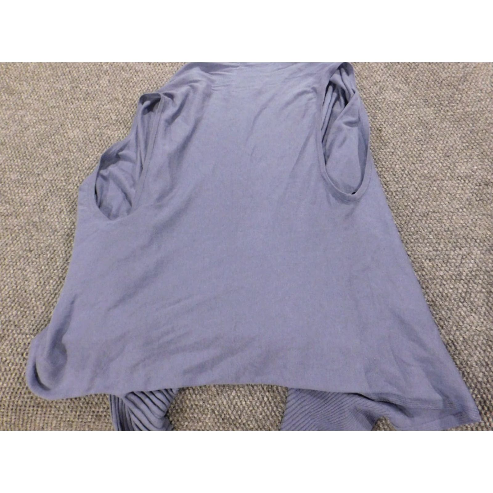 Coldwater Creek Coldwater Creek Sweater Cardigan Vest Womens S Purple V-Neck Open Cotton Rayon Knit Chunky Sleeveless 0-0 Size S / US 4 / IT 40 - 7 Thumbnail