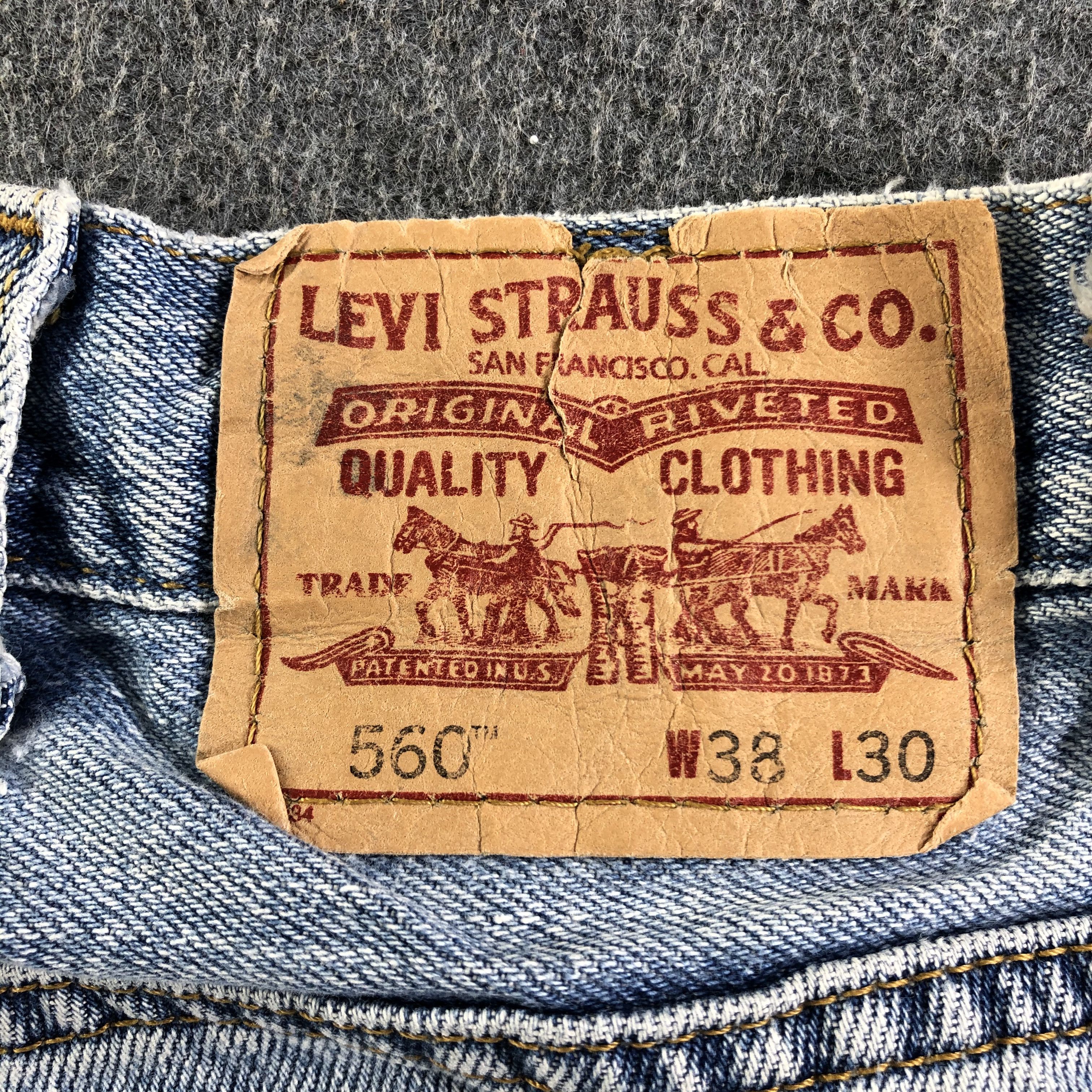 Levi's Vintage Blue Wash Levis 560 Jeans-J3376 Size US 38 / EU 54 - 5 Thumbnail