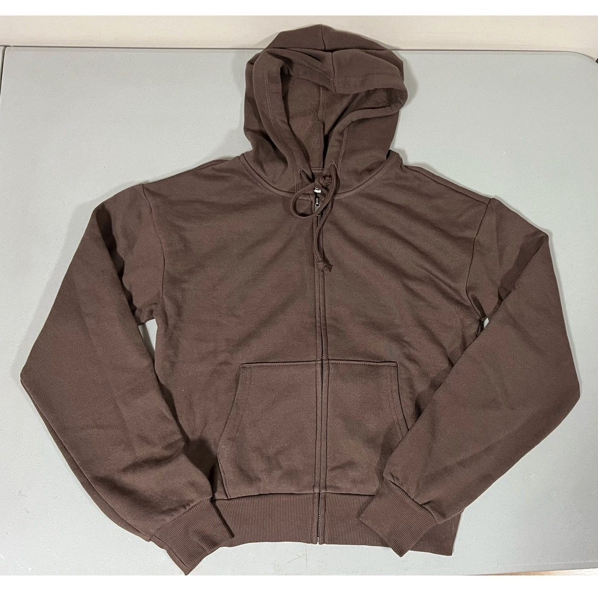 Japanese Brand Brown Solid Zipper Sweater Sweatshirt Hoodie Outerwear XS 🤎 Size XS / US 0-2 / IT 36-38 - 2 Thumbnail