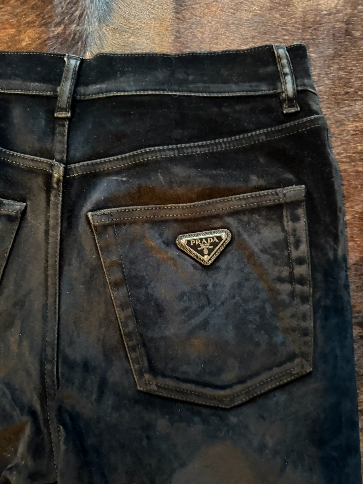 Prada Velvet 5 pocket pants Size US 31 - 2 Thumbnail