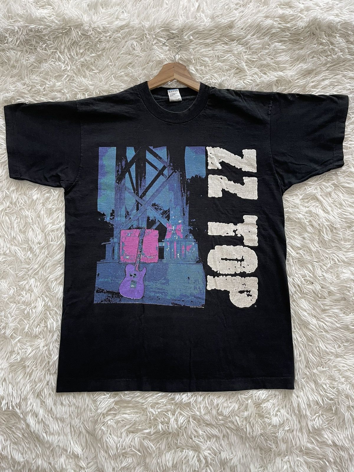 Band Tees Vintage 90s Single Stitched ZZ Top Antenna Band Tees Size US L / EU 52-54 / 3 - 1 Thumbnail