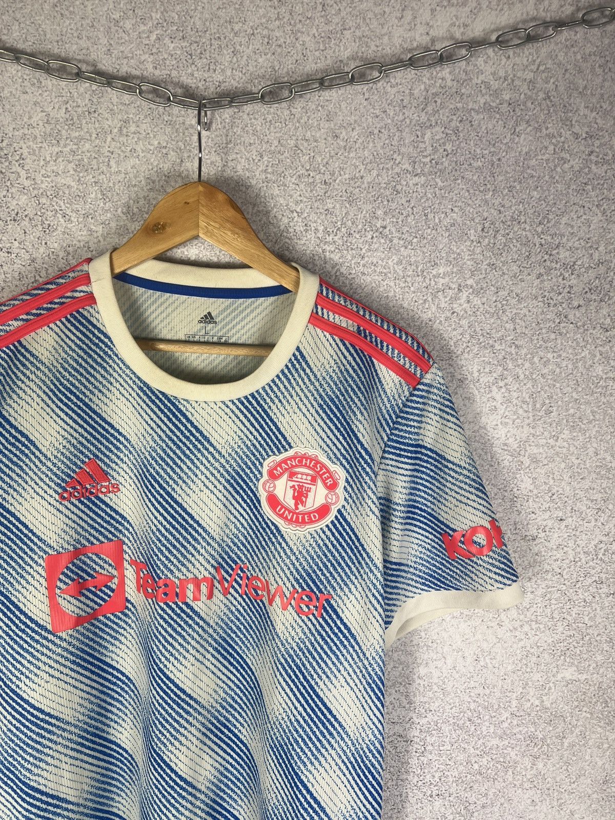 Adidas Manchester United Adidas 2021 22 Away Jersey Football Shirt Size US L / EU 52-54 / 3 - 2 Thumbnail
