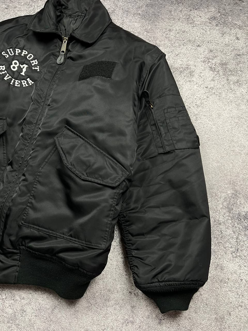Vintage Vintage Bomber MA-1 Support Riviera 90S Streetwear Size US L / EU 52-54 / 3 - 3 Thumbnail