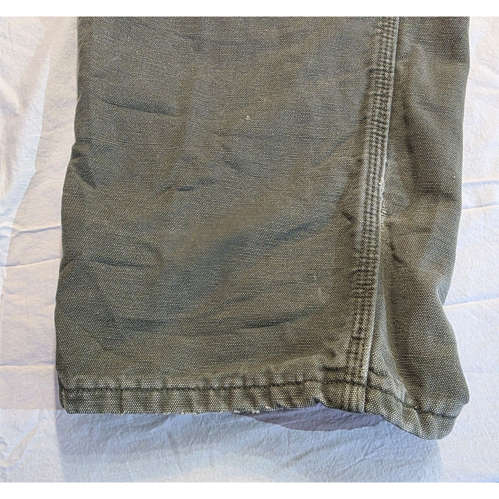 Carhartt Carhartt Men's Olive Green Size 36x32 Blanket Lined Jeans Size US 36 / EU 52 - 4 Thumbnail