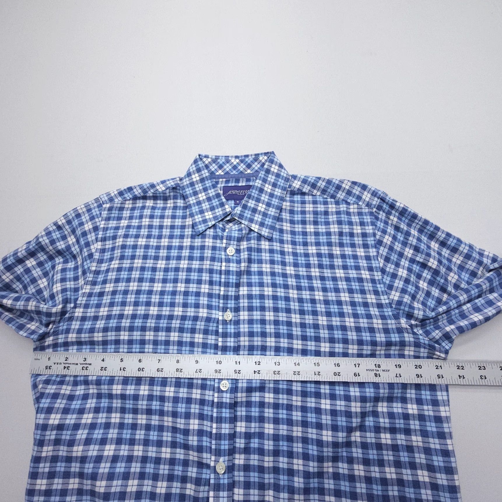Vintage Jeremy Argyle Shirt Men’s Medium Cotton Check Long Sleeve Button-Up Collared Blue Men Size US M / EU 48-50 / 2 - 6 Thumbnail