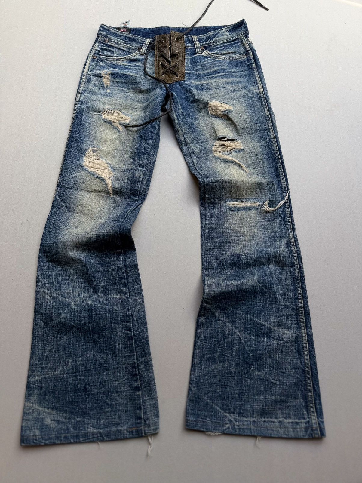 Japanese Brand 5pm Lace up flare jeans Size US 26 / EU 42 - 1 Thumbnail
