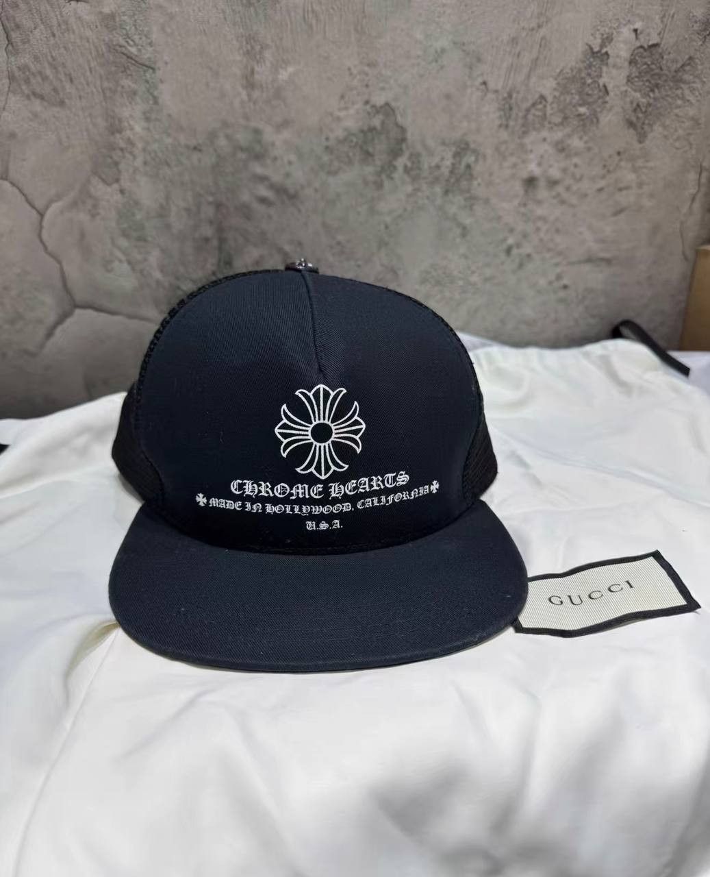 Chrome Hearts Black Chrome Hearts cap with embroidered cross and flower Size ONE SIZE - 1 Thumbnail