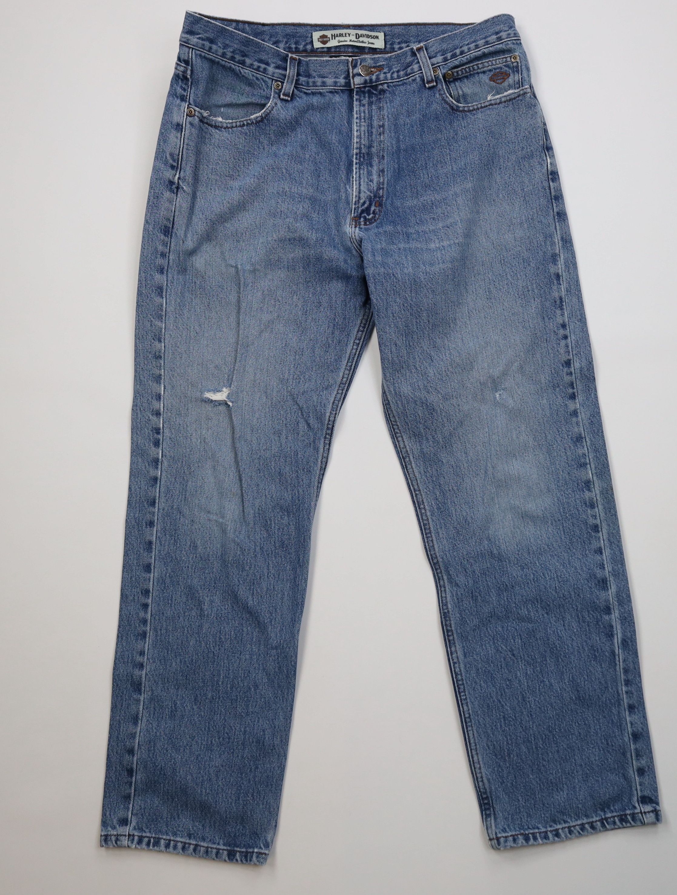 Harley Davidson Vintage 90s Y2K Harley Davidson Straight Leg Denim Jeans Size US 36 / EU 52 - 1 Thumbnail