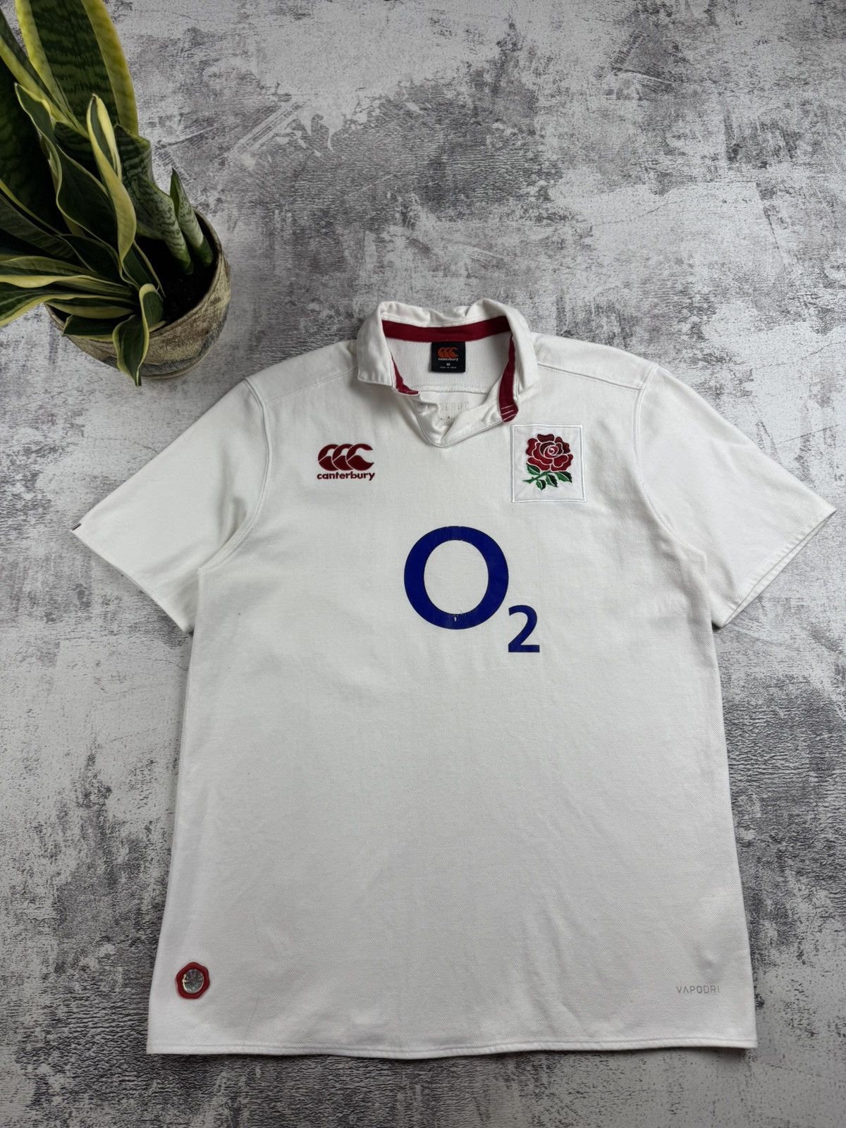 Canterbury of New Zealand Canterbury England Team National 2015 2016 M Rugby White Polo Jersey T Shirt Size US M / EU 48-50 / 2 - 4 Thumbnail