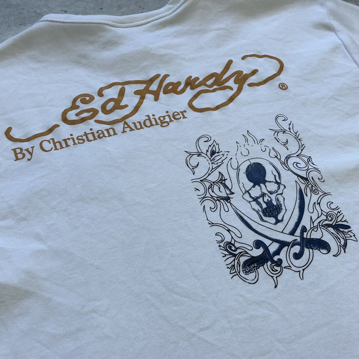 Other Ed Hardy Christian Audigier Y2K T-shirt White Women’s Size M Size M / US 6-8 / IT 42-44 - 17 Thumbnail