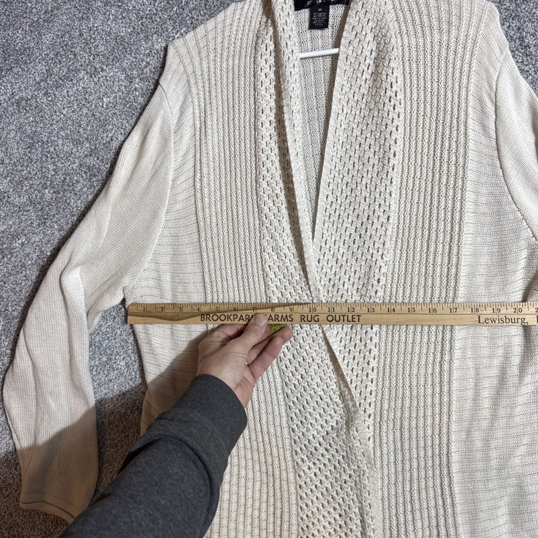 Vintage Womens Boho Cardigan Sweater 3X Plus Open Knit Lagenlook Cottagecore Romantic Size XXL / US 16-18 / IT 52-54 - 3 Thumbnail