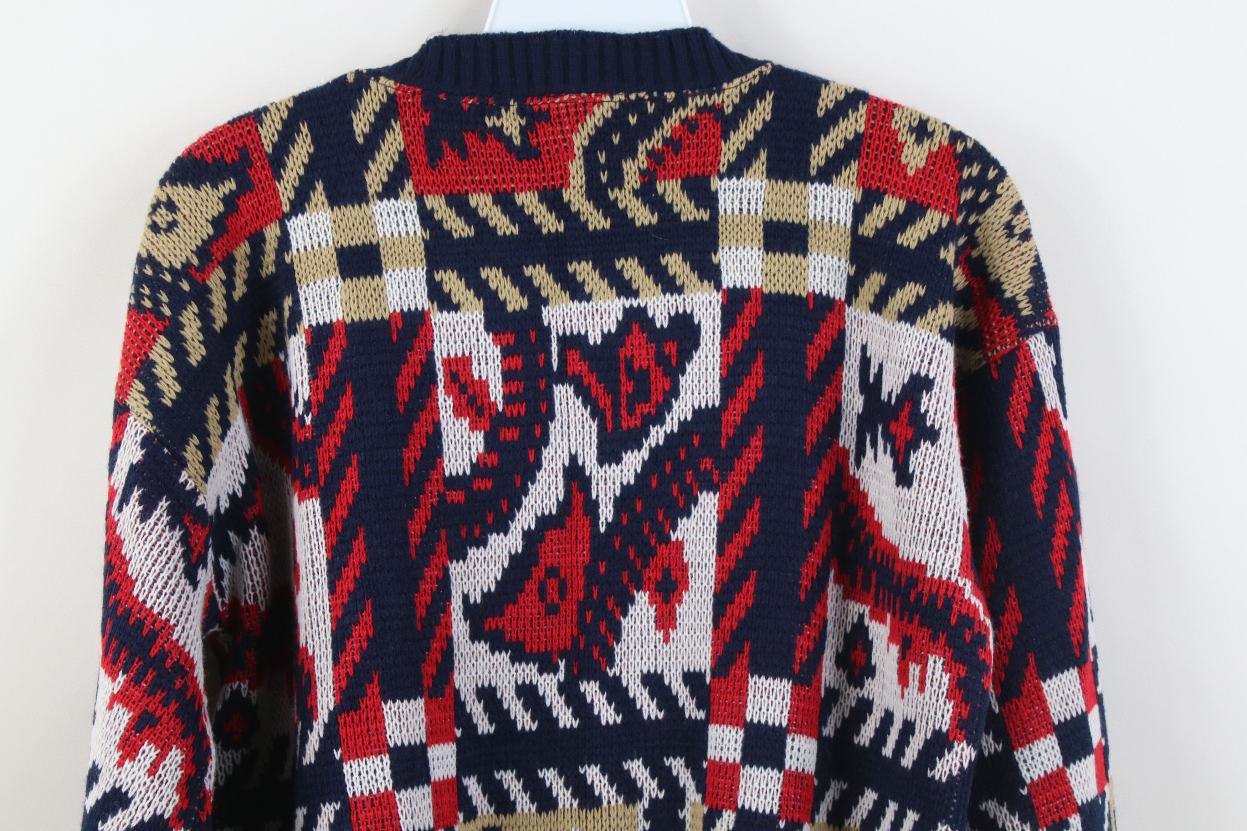 Vintage Vintage 90s Streetwear Paisley Knit Crewneck Sweater USA Size M / US 6-8 / IT 42-44 - 7 Thumbnail