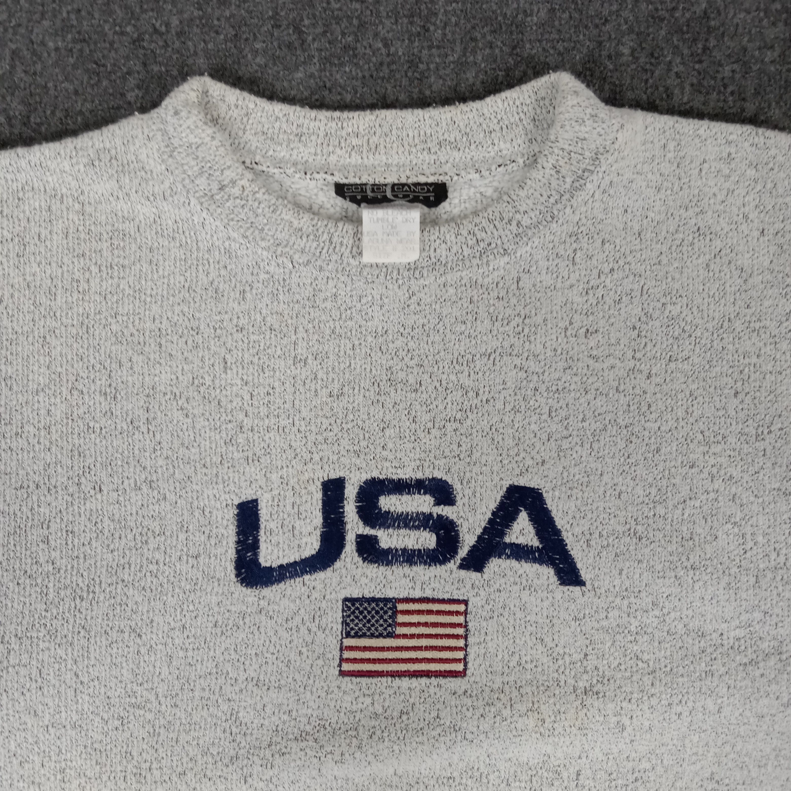 Vintage USA Embroidery Logo Knit Style Sweatshirt Size US L / EU 52-54 / 3 - 2 Thumbnail