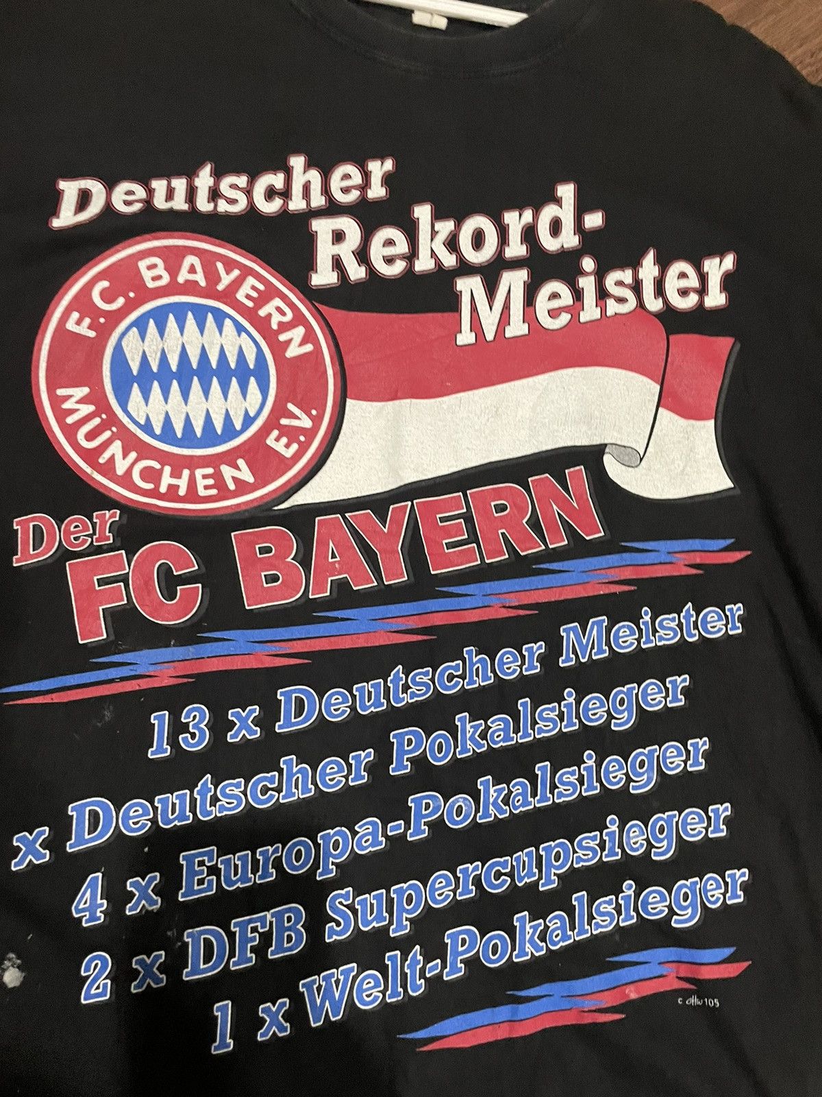 Other 90s Bayern Munchen Tour Distressed Glued Tee Size US L / EU 52-54 / 3 - 11 Thumbnail