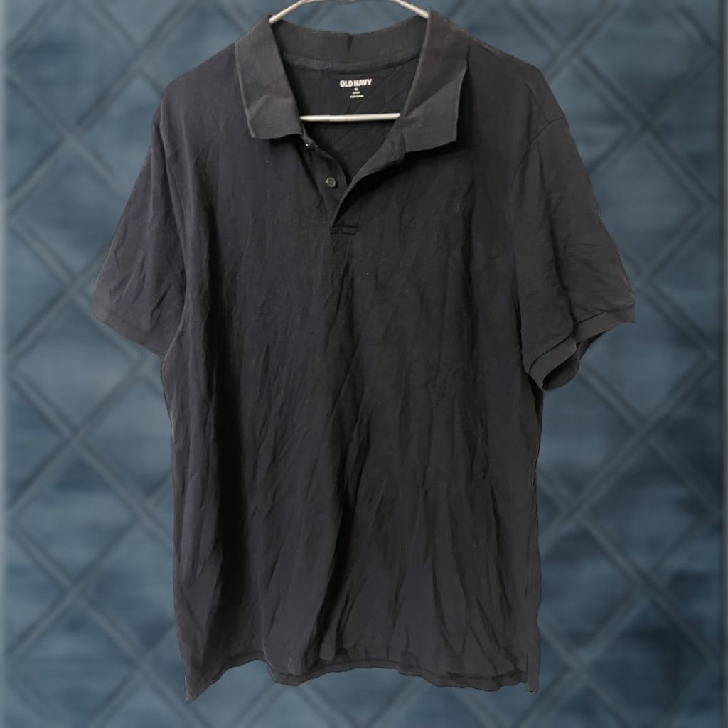 Old Navy Old Navy Polo Shirt Men's XL Black Solid Go Dry Shirt Polo Men XL Black Solid Size US XL / EU 56 / 4 - 1 Thumbnail