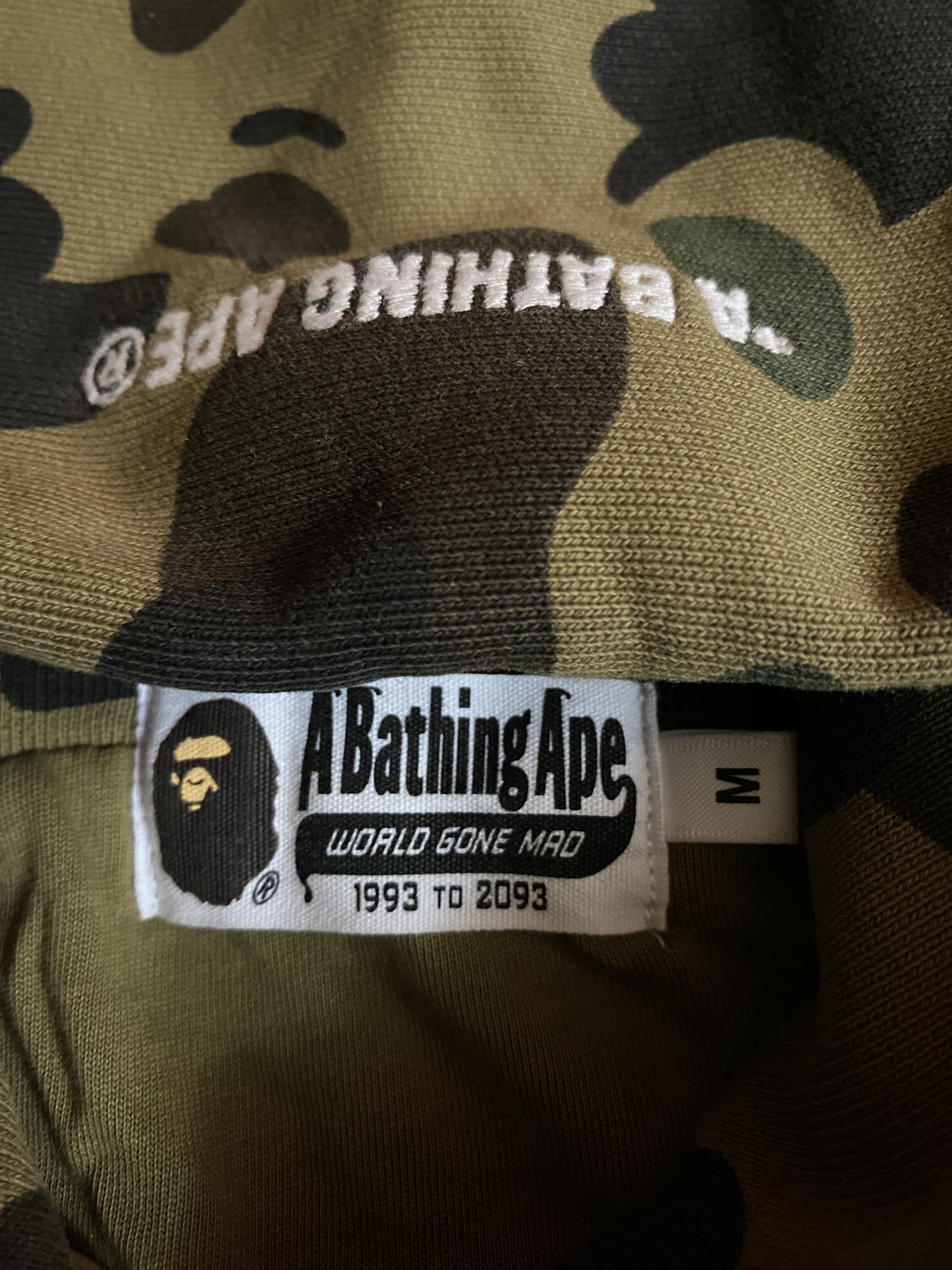 Bape 1st Camo Heavy Wash Cropped Fit Zip Hoodie Size US M / EU 48-50 / 2 - 8 Thumbnail
