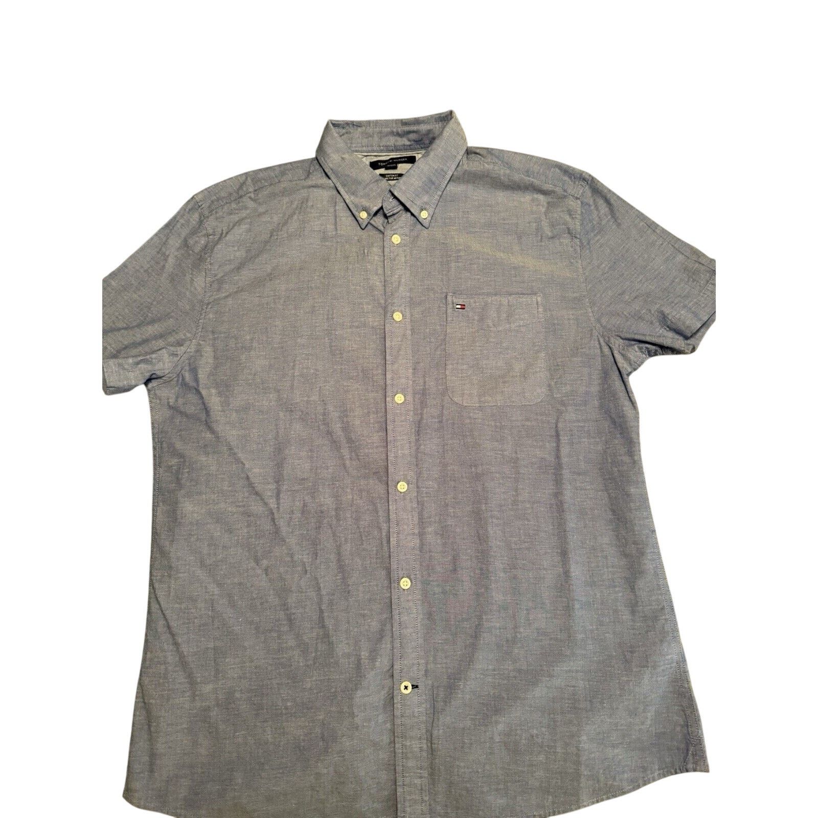 Tommy Hilfiger Tommy Hilfiger Custom Fit Button Down Shirt Size XL Size US XL / EU 56 / 4 - 1 Thumbnail
