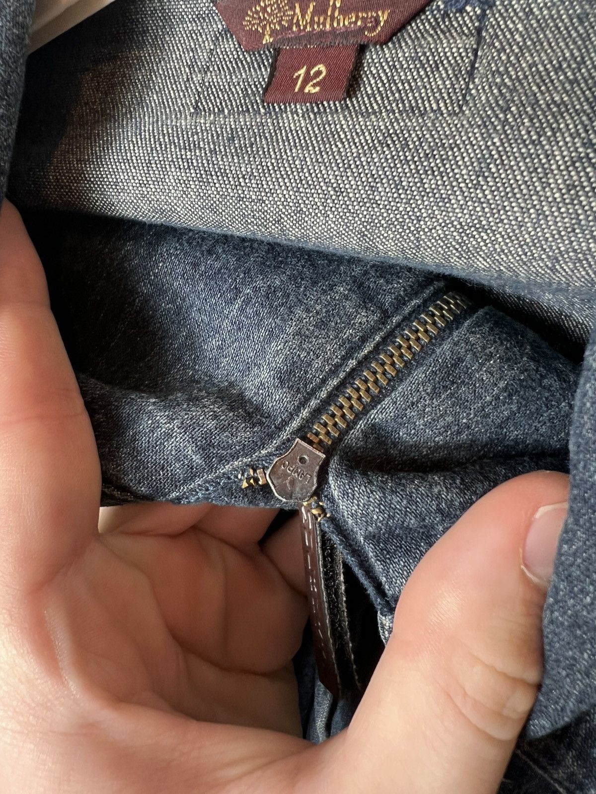Mulberry Vintage luxury 90s y2k Mulberry Denim Jacket Size UK 12 Size M / US 6-8 / IT 42-44 - 11 Thumbnail