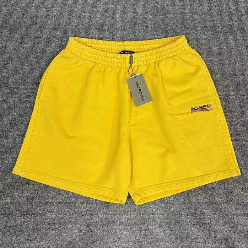 Balenciaga size M Yellow embroidered coke shorts