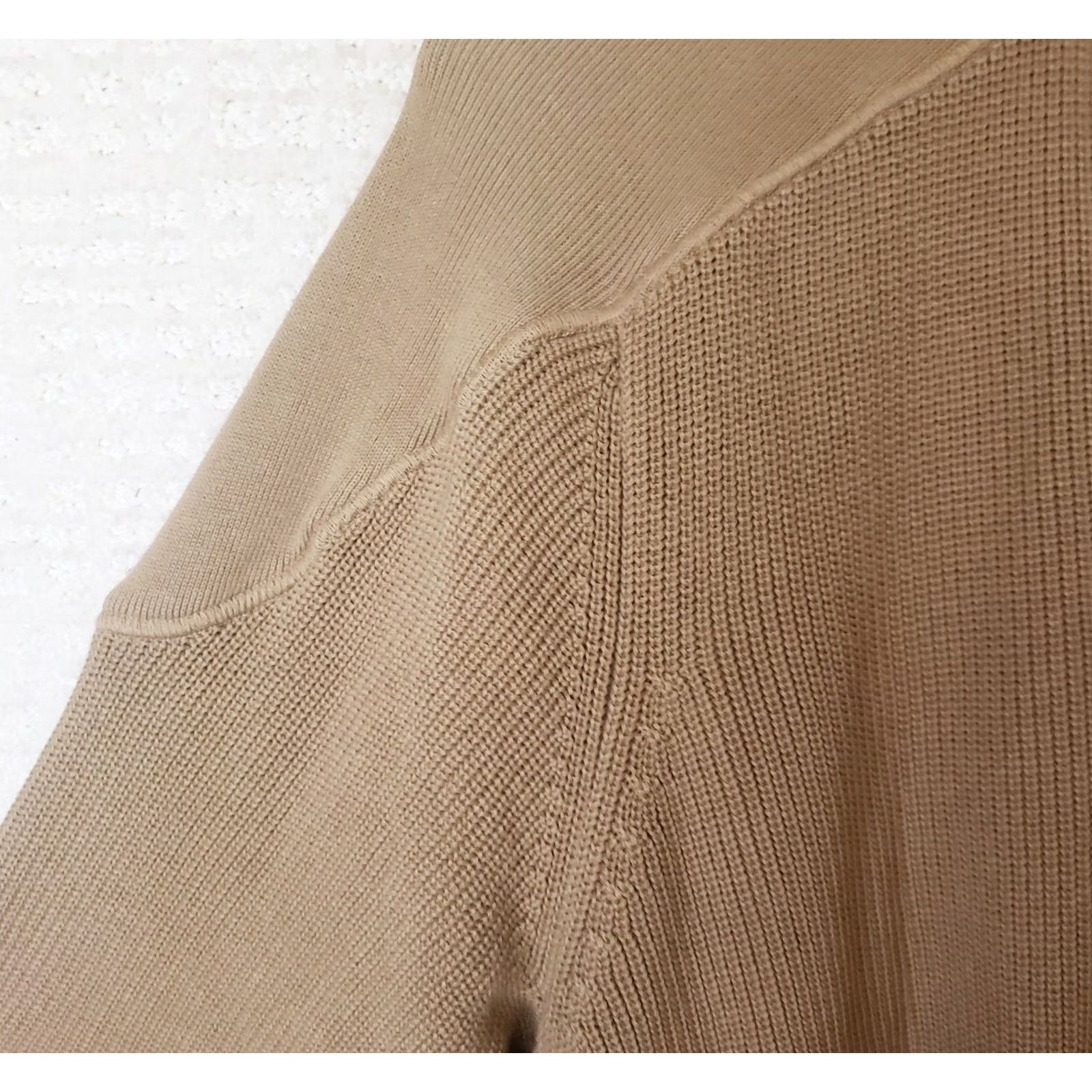 Orvis VINTAGE ORVIS Sweater Mens M Military 1/4 Zip Cotton Mock Neck Shoulder Patches Brown Size US M / EU 48-50 / 2 - 5 Thumbnail