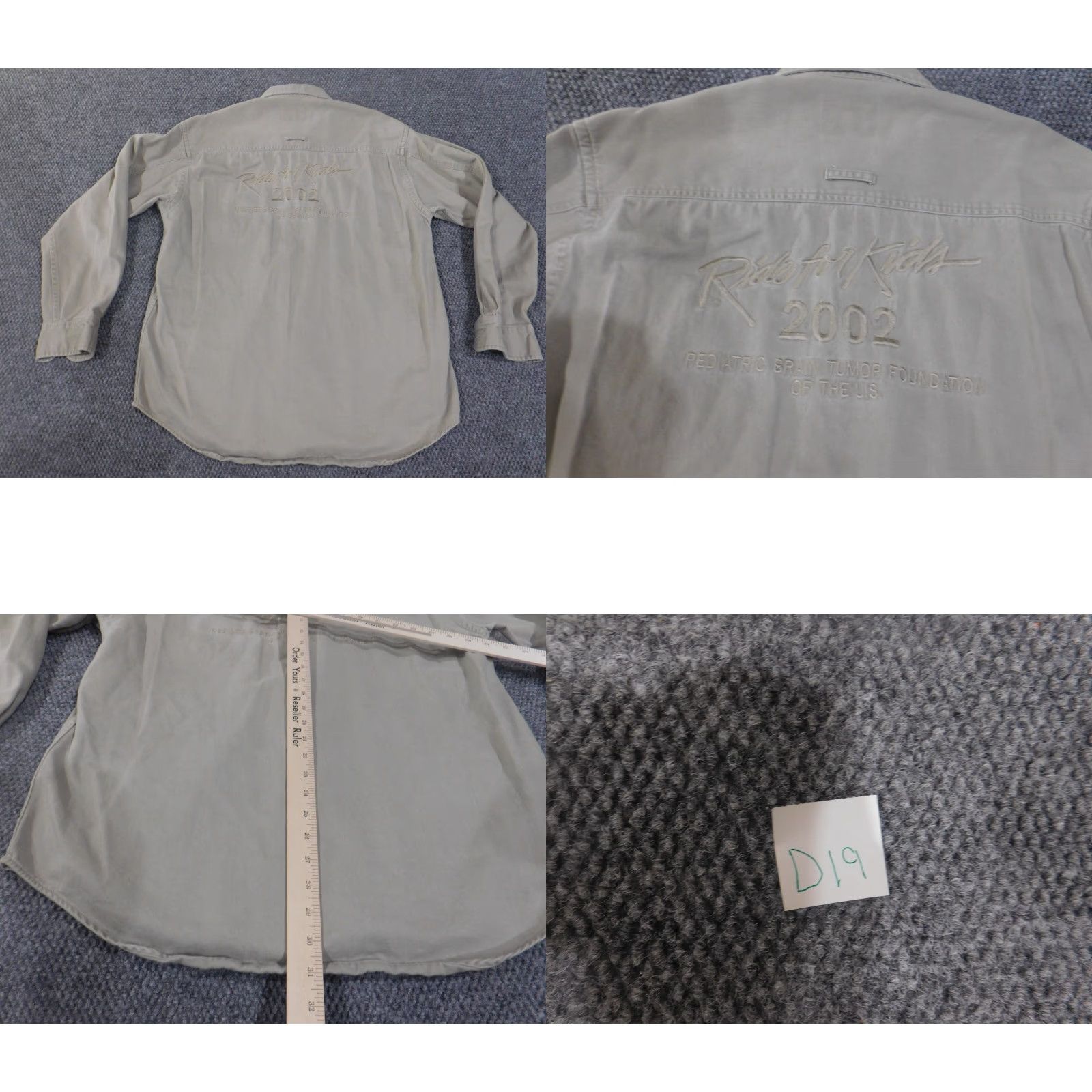 Dunbrooke Dunbrooke Shirt Medium Beige Vintage Mens Button-Up Embroidered Collared Long Sleeve Button-Down Canvas Rolled All Seasons Retro Casual Mens Size US M / EU 48-50 / 2 - 9 Thumbnail