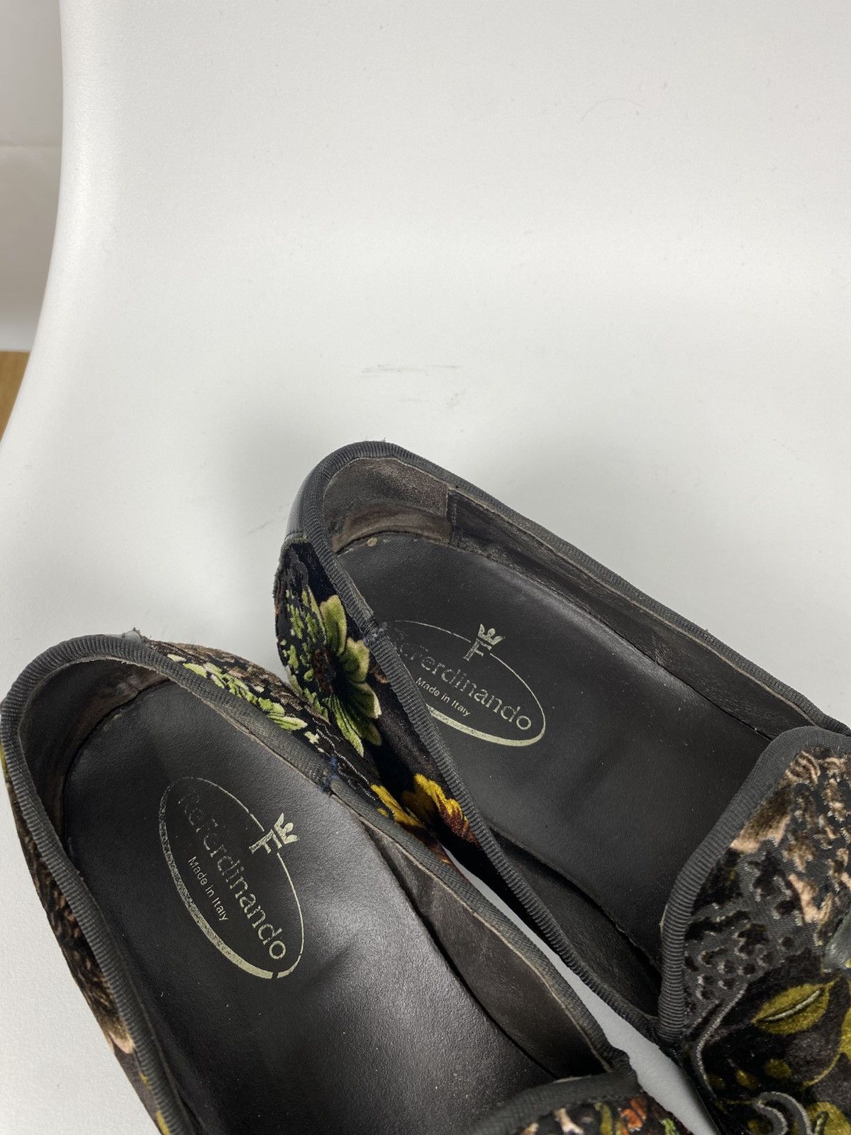 Other Re Ferdinando Italy Velour Loafers Embroidered Baroque 43 Size US 10 / EU 43 - 9 Thumbnail