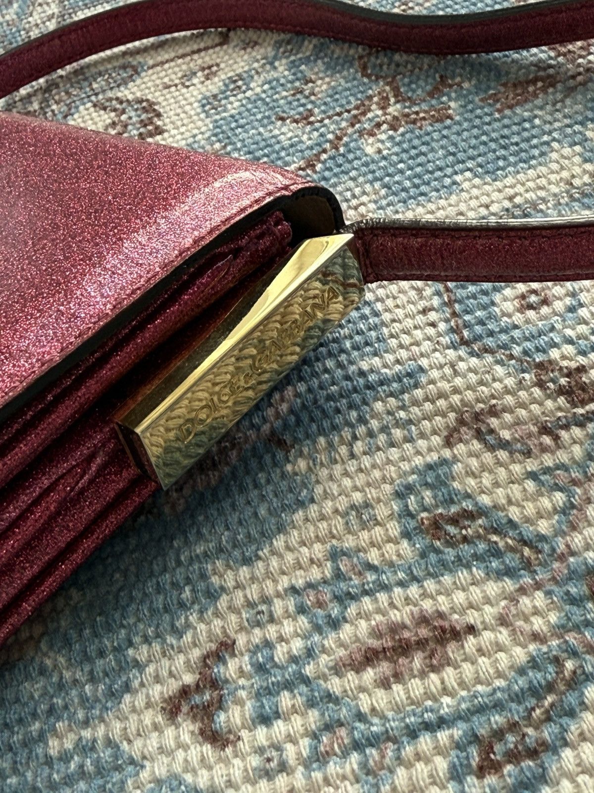 Dolce & Gabbana Archive 2000s Dolce & Gabbana Glitter Leather Small Hand Bag Size ONE SIZE - 13 Thumbnail