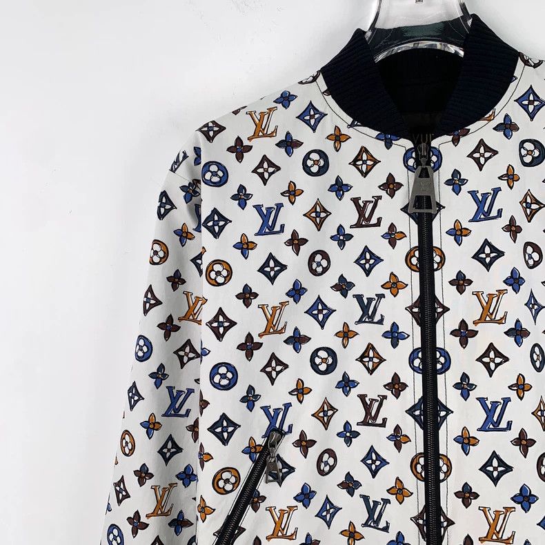 Louis Vuitton Louis Vuitton Color-block logo full-print cotton stand-up Size XXS / US 00 / IT 34 - 3 Thumbnail