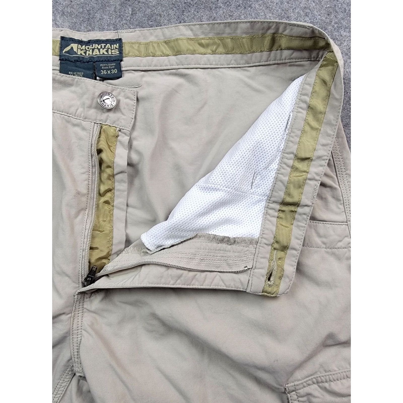 Mountain Khakis Mountain Khakis Snake River Pant Mens 36x29 Tan Beige Nylon Cargo Pockets Regular Straight Front Belt Loop Casual Outdoor Hiking Camping Pants Size US 36 / EU 52 - 7 Thumbnail