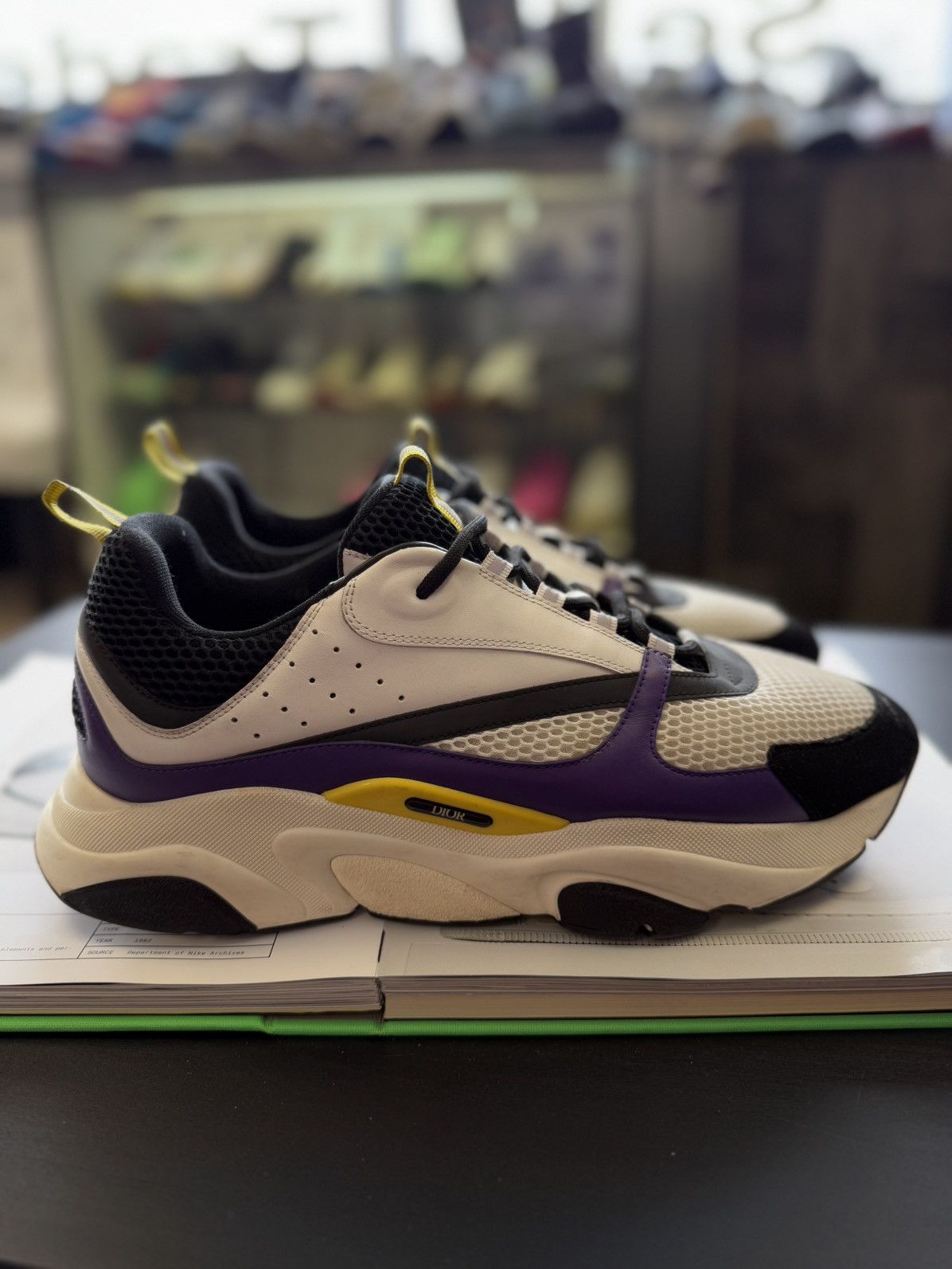 Dior Dior B22 White Purple Size 48EU/15US Discontinued Size US 15 / EU 48 - 1 Thumbnail