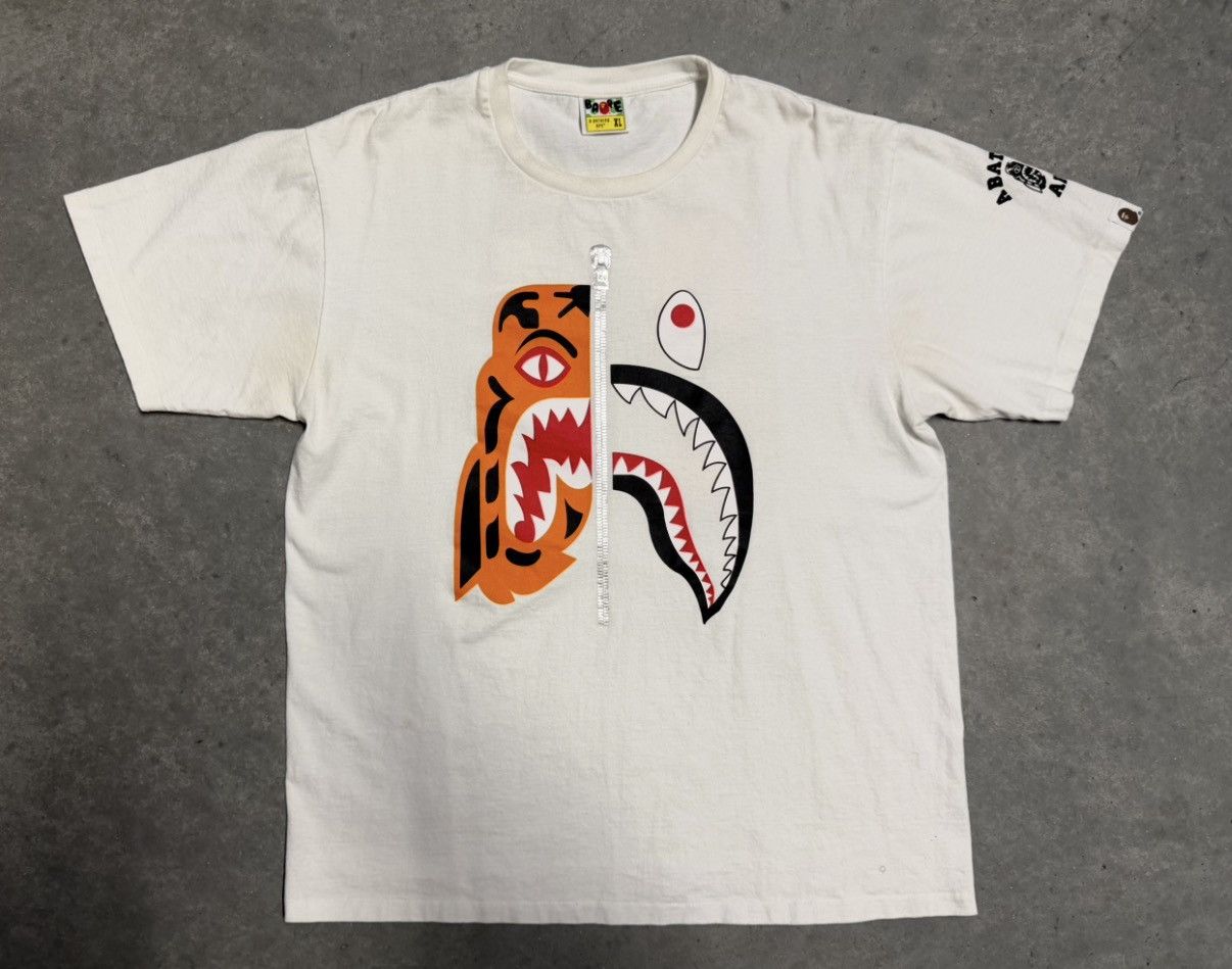 Bape Vintage Bape Tiger Shark Tee Size US XL / EU 56 / 4 - 1 Thumbnail