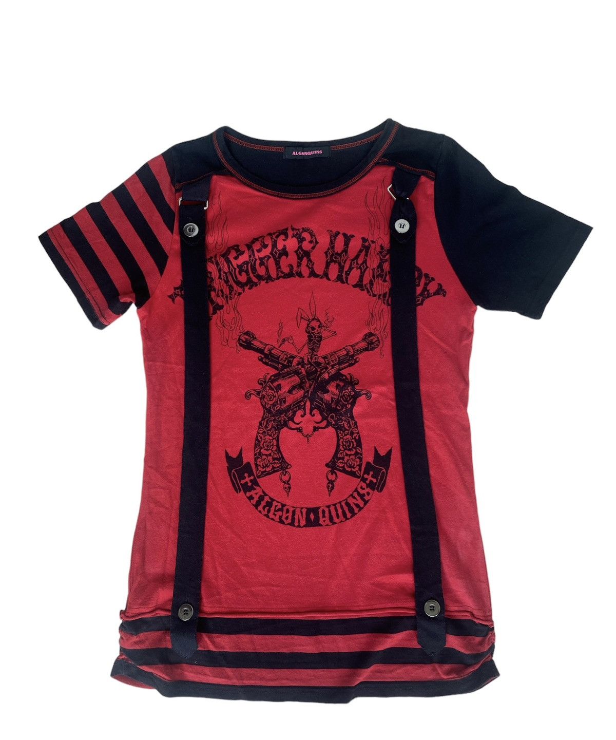 image of If Six Was Nine x Le Grande Bleu L G B Very Algonquins Skulls Punk Bondage Seditionaries Tee in Red