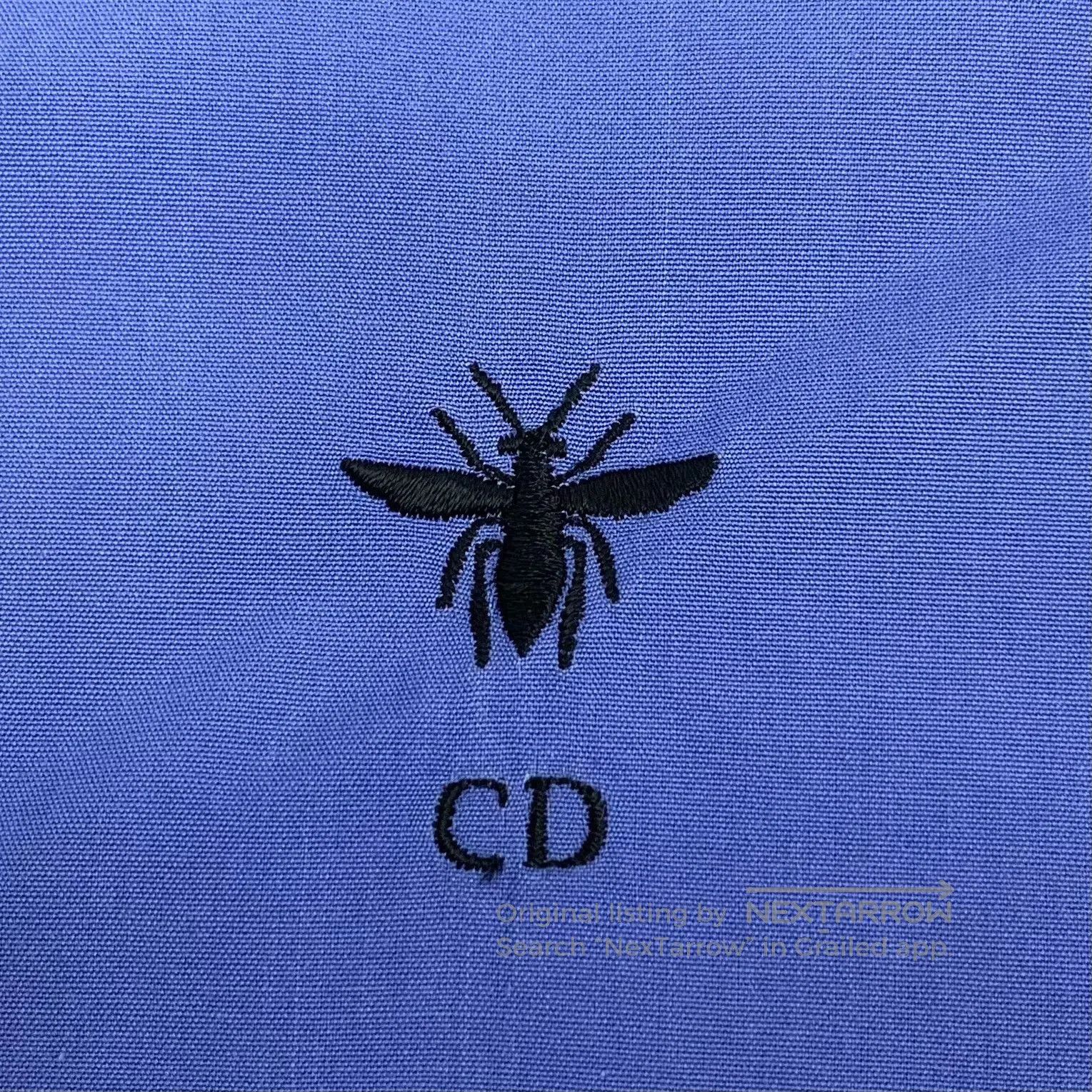 Dior Dior Blue Bee Embroidery Cotton Shirt. Size US M / EU 48-50 / 2 - 5 Thumbnail