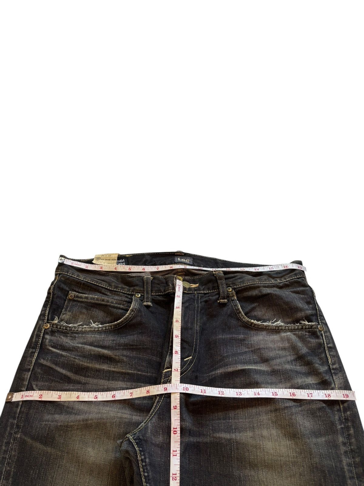Lee Vintage Lee Rusty Wash Distressed Loose Baggy Jeans Size US 34 / EU 50 - 15 Thumbnail