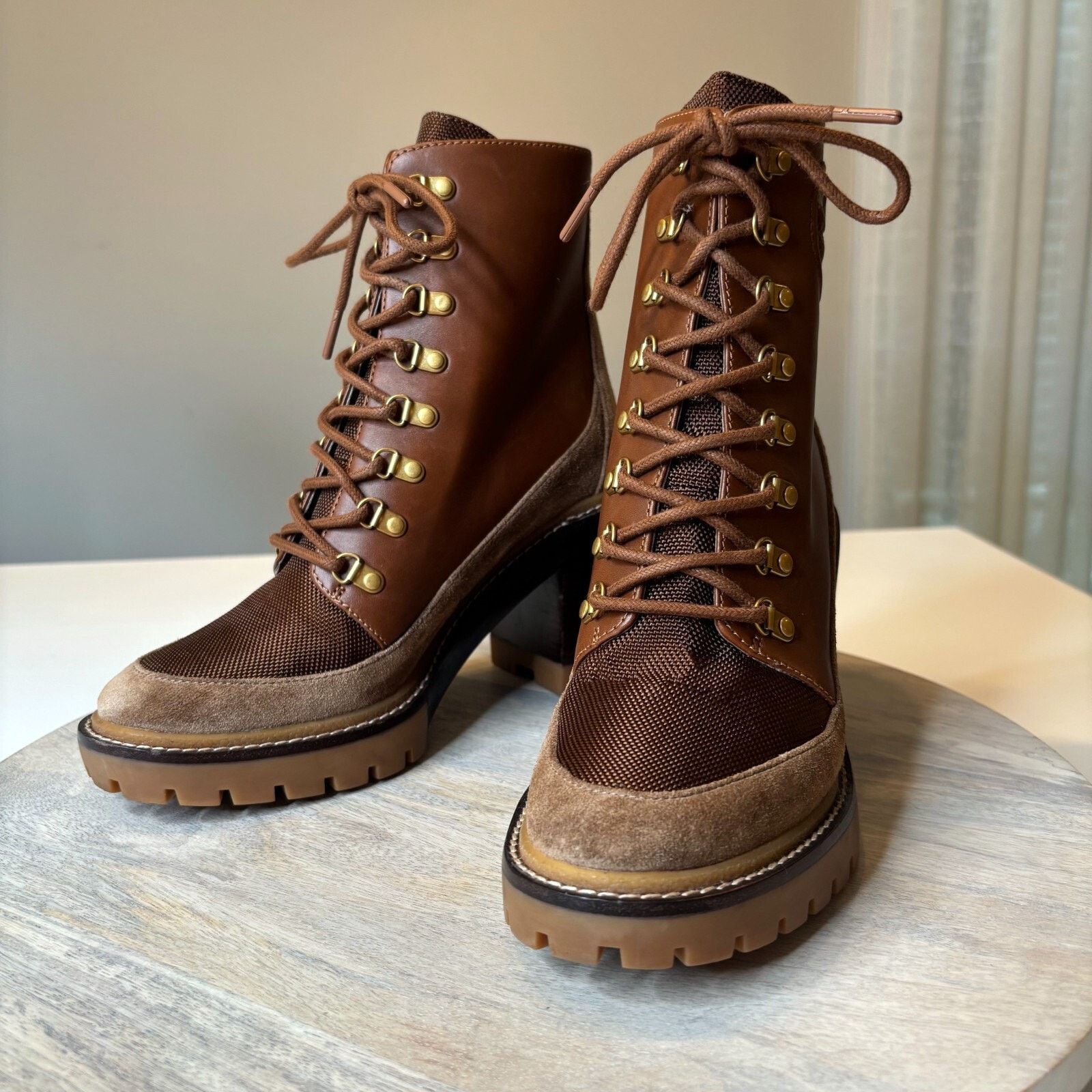 Tory Burch Tory Burch Miller Suede Lug Sole Boots Combat US Size 7.5 Size US 7.5 / IT 37.5 - 3 Thumbnail