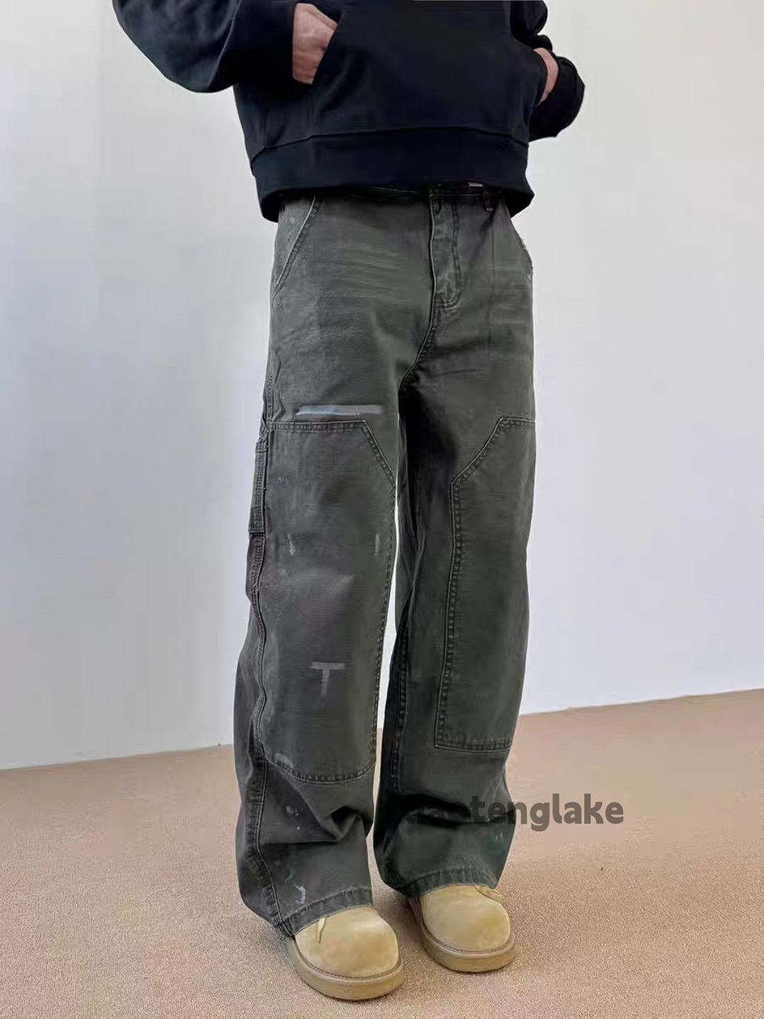 Designer × Vintage washed faded loose baggy paint work hiphop pants Size US 30 / EU 46 - 6 Thumbnail