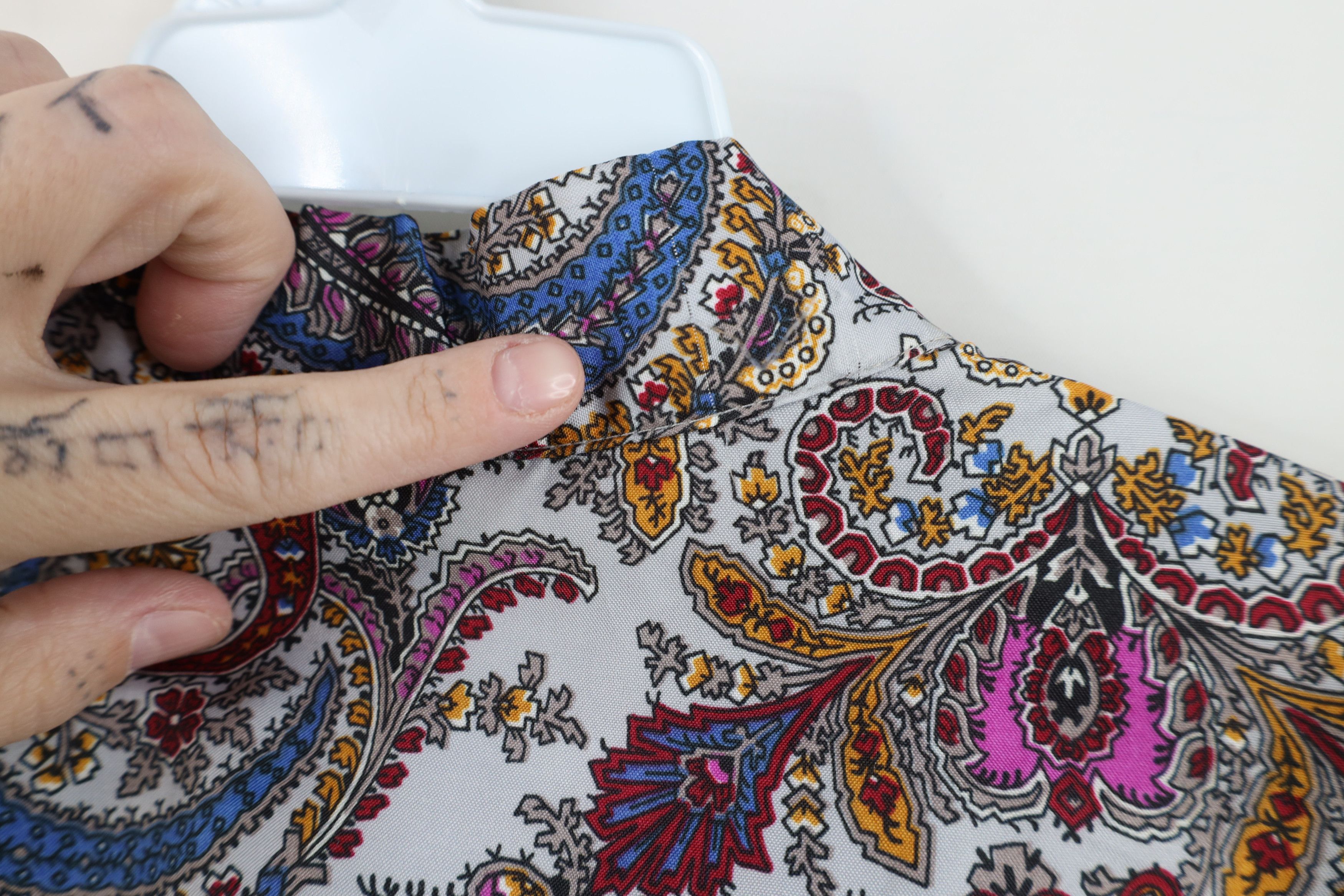 Vintage Vintage 60s 70s Streetwear Paisley Ruffled Button Shirt USA Size XL / US 12-14 / IT 48-50 - 10 Thumbnail