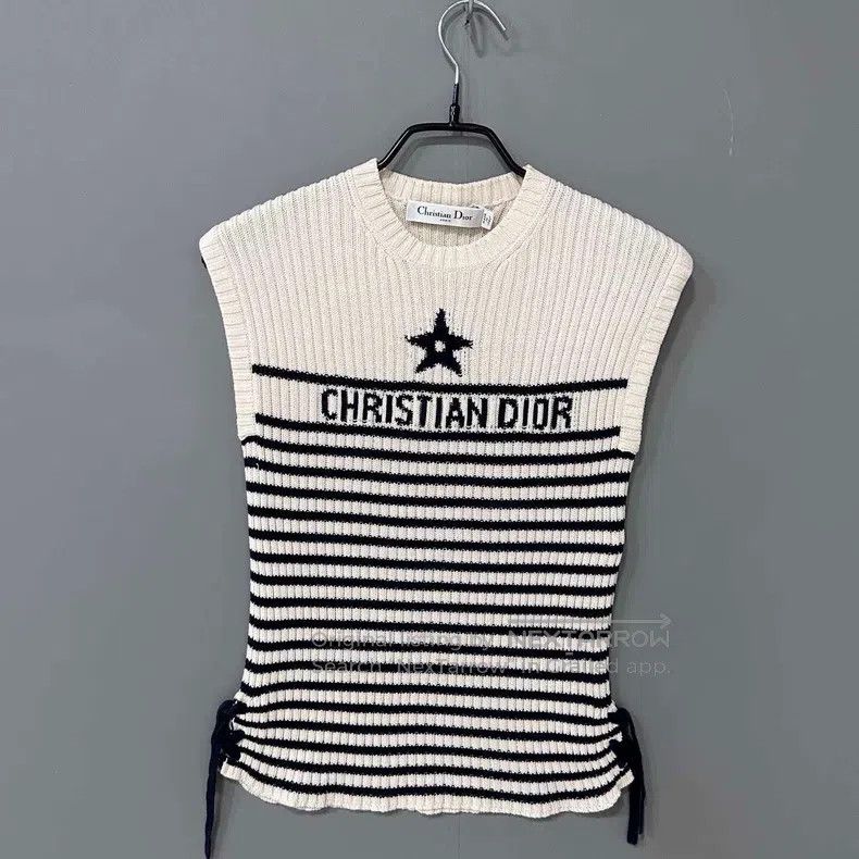Dior Dior Lucky star logo letter striped knitwear Size XS / US 0-2 / IT 36-38 - 1 Thumbnail
