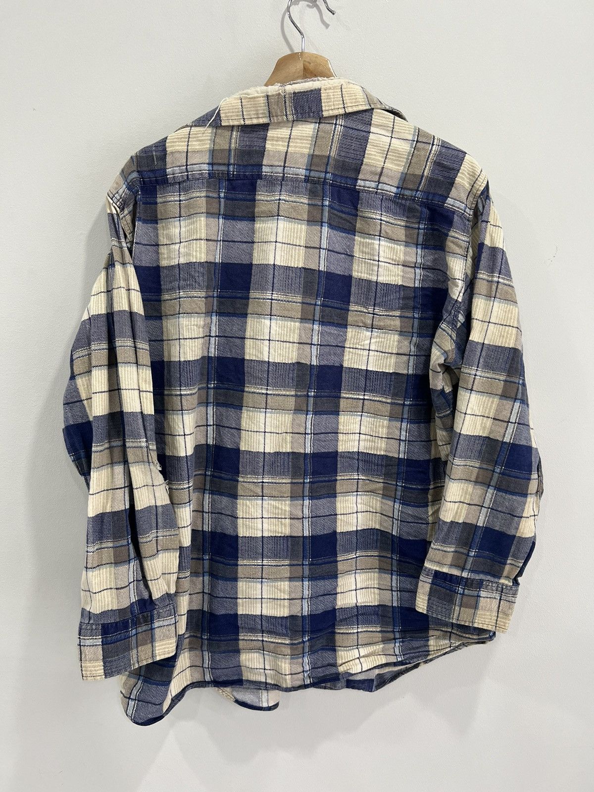 Japanese Brand Vintage 80s 90s Big Yank Flannel shirt button thrashed Size US XL / EU 56 / 4 - 4 Thumbnail