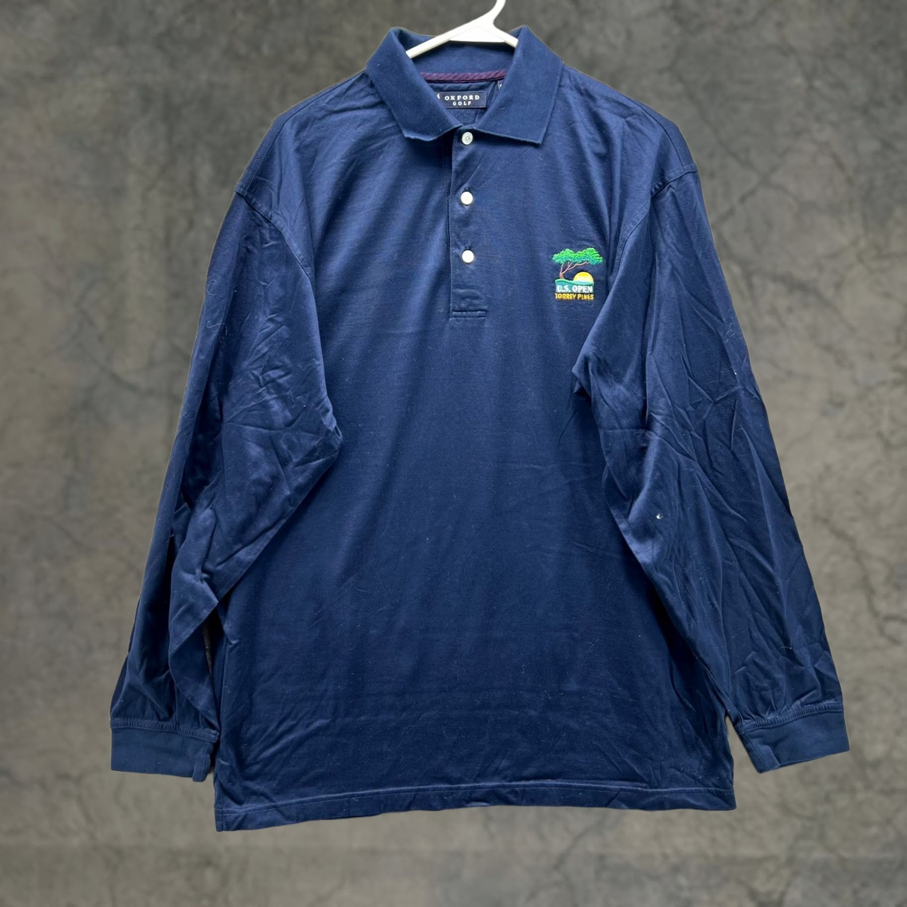 Vintage VINTAGE Oxford Polo Shirt Mens Medium Blue Long Sleeve US Open Torrey Pines 2008 Golf Casual Shirts Women? Size US M / EU 48-50 / 2 - 1 Thumbnail