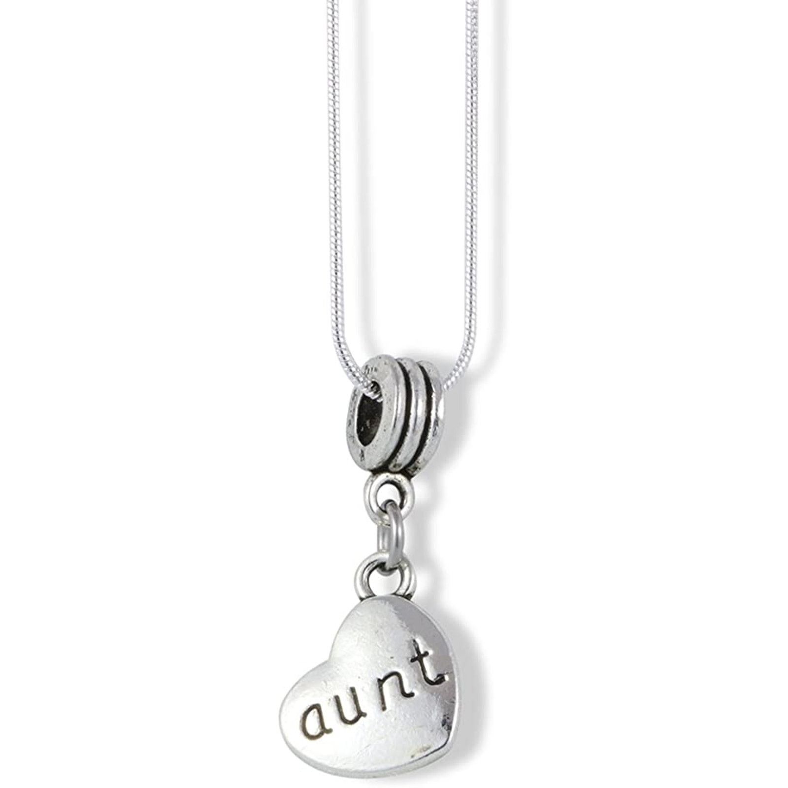 & Other Stories Aunt on a Heart Charm Snake Chain Necklace Size ONE SIZE - 1 Thumbnail