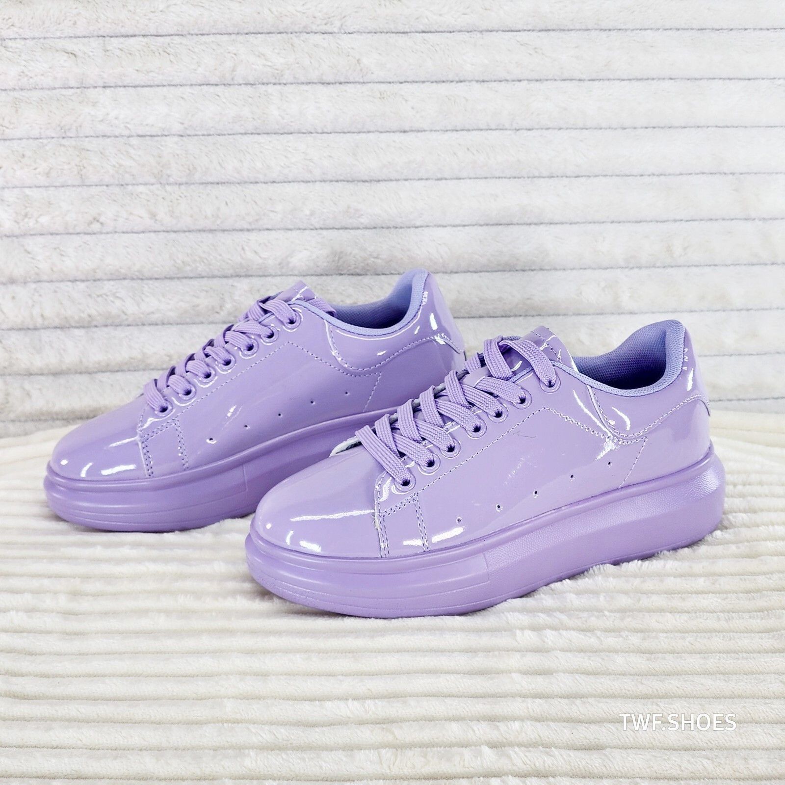 Other Cush Baby 3 Patent Lilac Purple Comfy Sneakers Tennis Shoes Size US 10 / IT 40 - 2 Thumbnail
