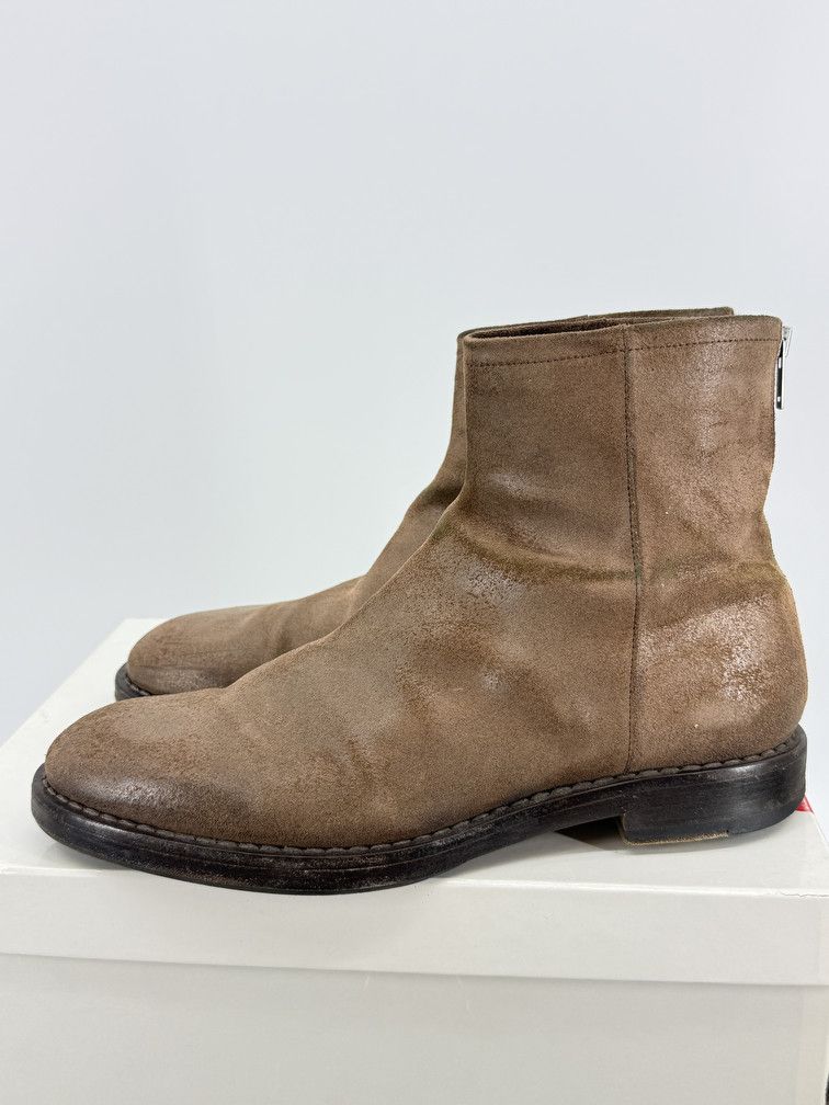Maison Margiela Back Zip Leather Boots Size US 12 / EU 45 - 4 Thumbnail