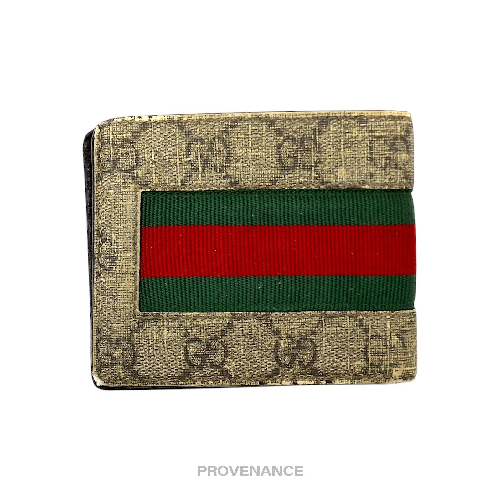 Gucci 🔴 Gucci GG Supreme 8CC Bifold Wallet - Signature Web Bee Size ONE SIZE - 2 Thumbnail