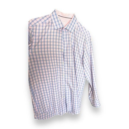 Other Bugatchi Uomo Mens Size M Button Down Shirt Blue Pink Classi Size US M / EU 48-50 / 2 - 6 Thumbnail