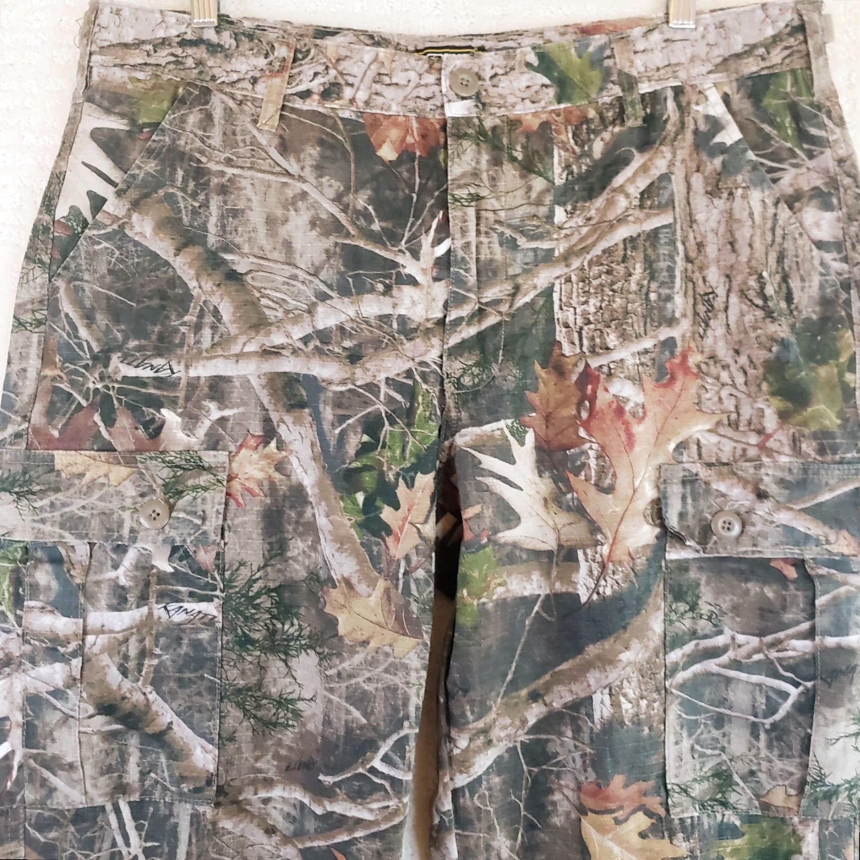 Hunter Ridge Hunter Pants Mens Large Brown TrueTimber Camouflage Cargo Straight Leg Tie Size US 33 - 4 Thumbnail