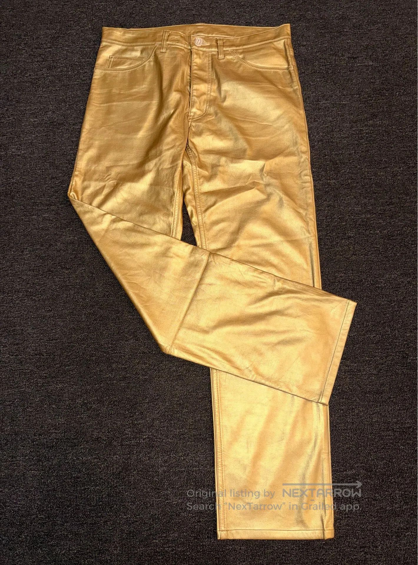 Comme des Garcons Homme Plus Gold Straight-Leg Pants by Comme des Garcons. Size US 30 / EU 46 - 3 Thumbnail