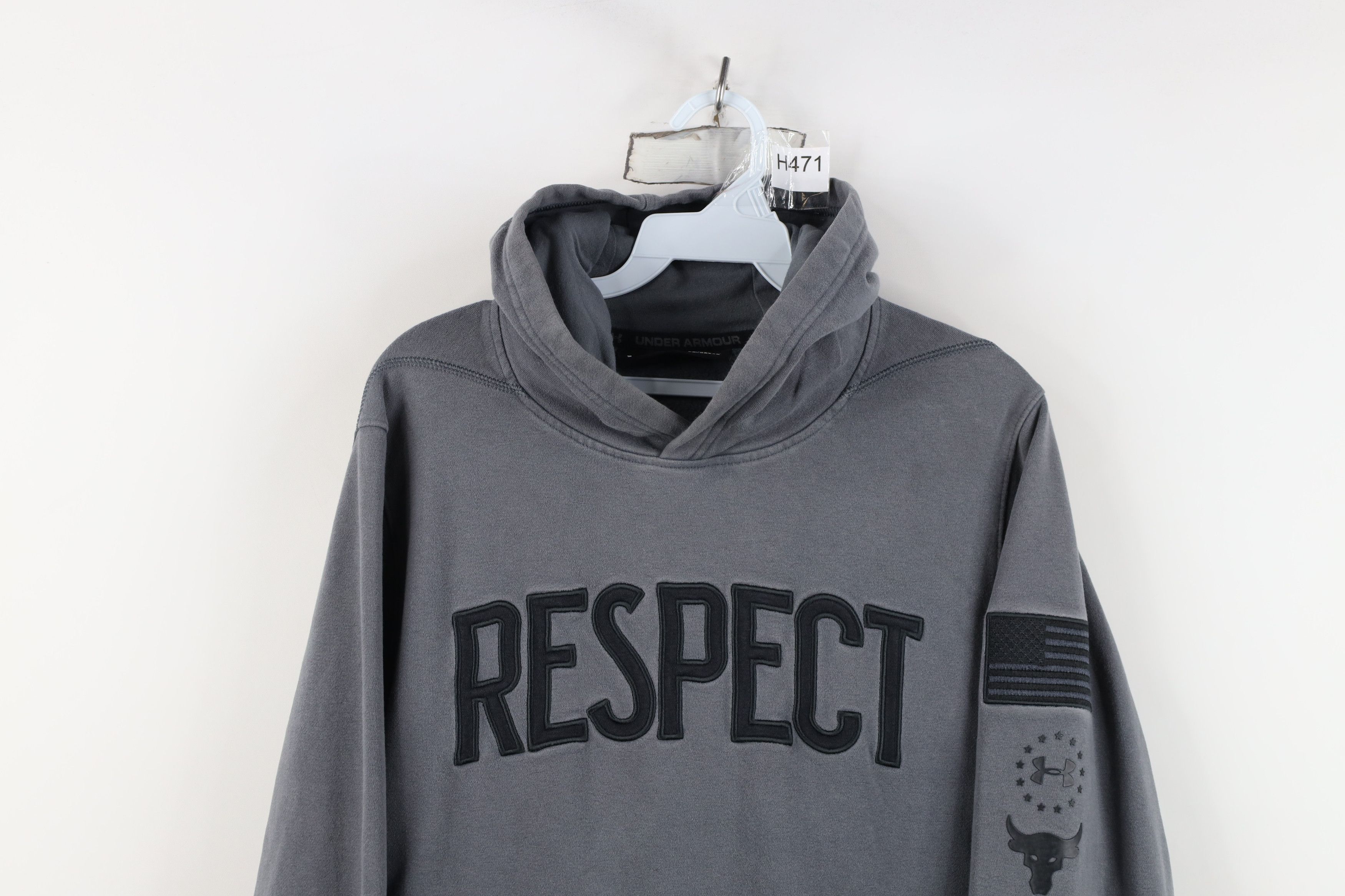 Under Armour Under Armour x Project Rock Spell Out Respect Hoodie Gray Size US M / EU 48-50 / 2 - 2 Thumbnail