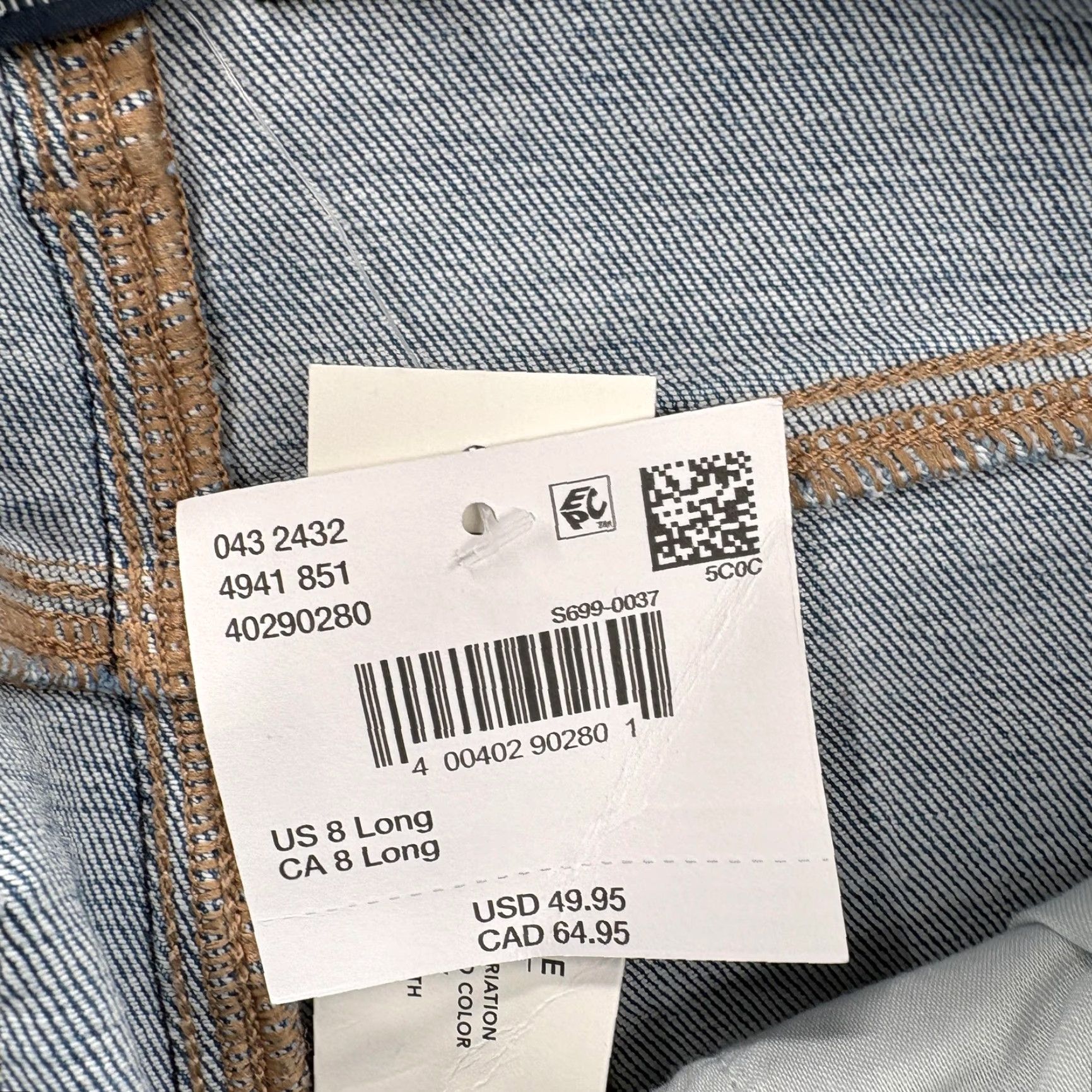 American Eagle Outfitters American Eagle Outfitters Kick Boot Crop Jeans Womens 8 Long Blue High Rise Stretch Raw Hem Denim Size 30" / US 8 / IT 44 - 7 Thumbnail