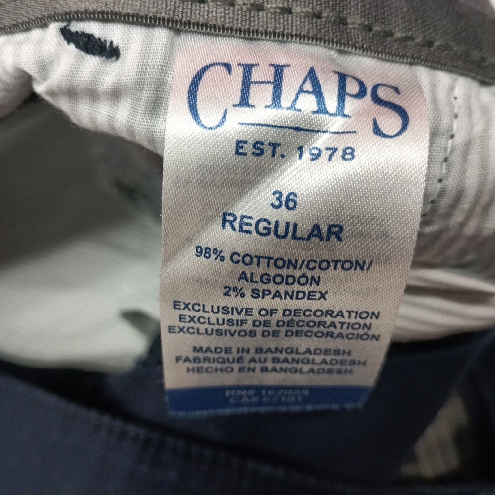 Chaps Chaps Twill Shorts Mens 36 Blue Seacoast Wash Stretch 8" Ins Size US 36 / EU 52 - 2 Thumbnail